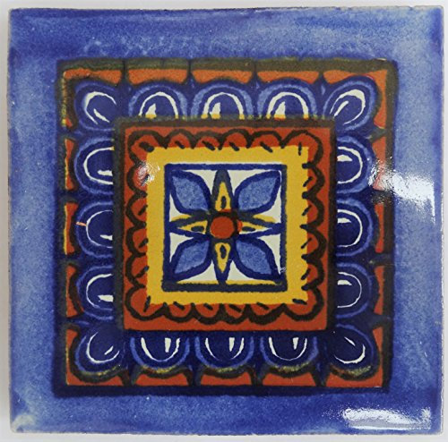 Tumia LAC Mexikanischen Handgemachten Talavera, 10.5cm Fliesen - Einzelfliese