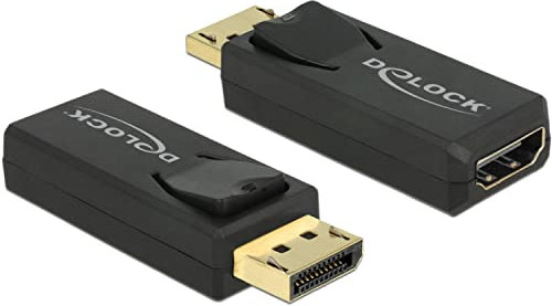 Delock 65571 Adapter Displayport 1.2 Stecker zu HDMI Buchse 4K Passiv schwarz