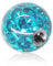 Soul-Cats Piercing Kugel Schraub Ersatzkugel Kristall Gel Epoxy Ferido viele Größen, Farbe:hellblau, Gewinde:1.2 mm, Kugelgröße:3 mm