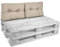 Beautissu 2X Rückenkissen Palettenkissen Outdoor 60x40 cm – Gepolsterte Auflagen für Paletten Europaletten Palettensofa Lounge Kissen Outdoor Palettenmöbel Palettenpolster Beige – Style