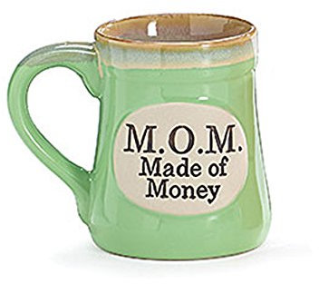 M.O.M. Made of Money 18 oz Porcelain Mug