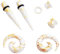 Huacan Ohr Dehnstäbe Tunnel Set - Acryl 6 Stück Scwarz Weiß Blau Unsiex Dehnstab Dehnset Dehnungsstäbe Taper Plug Ohr Piercing Stecker Expander Damen Herren 6mm-12mm