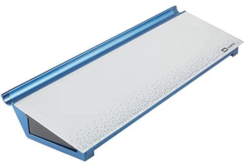 Quartet Tableau blanc en verre effaçable à sec pour la prise de notes, 45,7 x 15,2 cm, surface effaçable à sec avec rangement, 1 marqueur effaçable à sec, motif à pois (GDP186D)