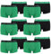 PUMA 12 er Pack Short Boxer Boxershorts Men Pant Unterwäsche kurz 100000884, Farbe:004 - Amazon Green, Bekleidungsgröße:L