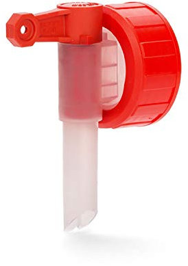 Rubinetto dosatore DIN45 – per tanica da 3 l, 5 l e 10 l con filettatura da 44 mm – rubinetto tanica/tanica rubinetto come pratico aiuto dosatore – tanica rubinetto bianco e rosso
