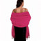 SWAT PANY Stola Rosa Rot Damen Festlich Schultertuch Stola für Abendkleid Pashmina Schal Frauen Winter Schals Tücher für Damen