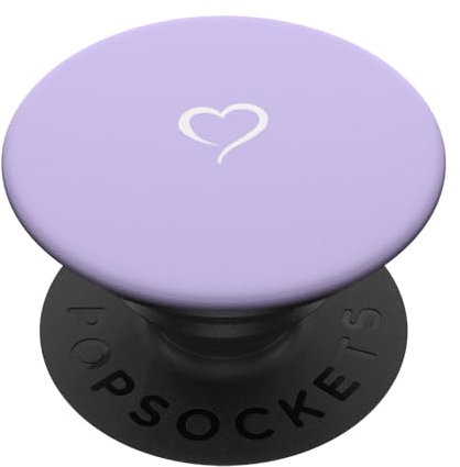 Lila Lila Handgezeichnetes Herz Minimalistische Liebe PopSockets Klebender PopGrip