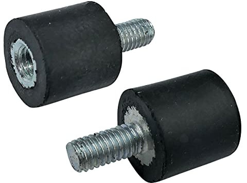 AERZETIX - C51342 - Satz von 2 - Schwingungsdämpfer vibrationsdämpfer geräuschdämpfer - gewinde M3 männlich/weiblich - Ø8mm/H:8mm - shore-härte 40 ±5 - aus gummi und stahl - belastung 24N