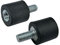 AERZETIX - C51342 - Satz von 2 - Schwingungsdämpfer vibrationsdämpfer geräuschdämpfer - gewinde M3 männlich/weiblich - Ø8mm/H:8mm - shore-härte 40 ±5 - aus gummi und stahl - belastung 24N
