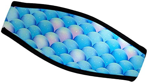 Baoblaze Premium Tauchmaskenband Maskenband für Tauchmaske Vollgesichtsmaske Taucherbrille Schnorchelmaske (Blaues Muschelmuster, 18,5 x 8 cm)