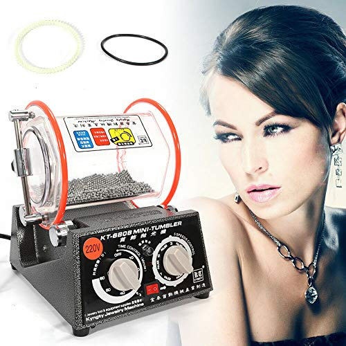 Yolancity Poliermaschine Poliertrommel Elektrische Polierger Labor-Kugelmühle Jewelry Tumbler Polierer Finisher Maschine Schmuckwerkzeug & Ausrüstung Schmuckpolierer (3 KG)