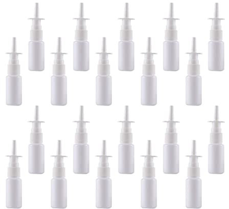 ULTECHNOVO 20 Stück Reiseflaschen Sprühflaschen aus Pe 10ml Weiß Dicht und Leicht zu Tragen für Reisen und Sporttaschen