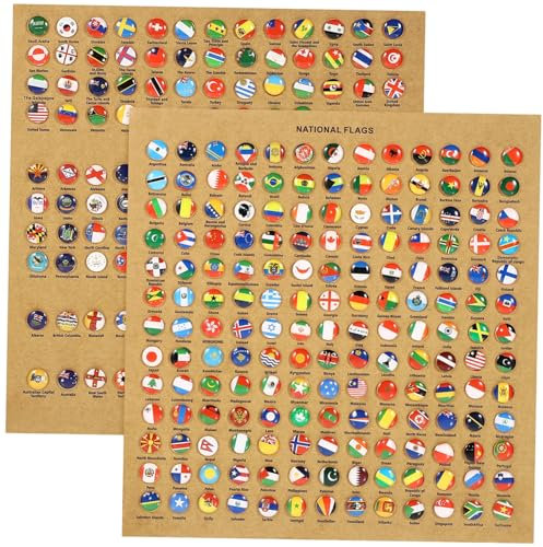 Homoyoyo 218pcs Calendars Creative Drawing Flag Regins Display Decorating Pin Push School Board Tacks Indicator Thumbtacks Map Pins World Flags Travel Bulletin Diy Location Country Wall