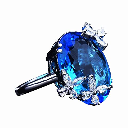 Xmiral Schmuck Superfee Schmetterling offener Ring Süßigkeit Hailanbao Halskette bunter Anhänger blauer Ring Anhänger Gabionen Ringe