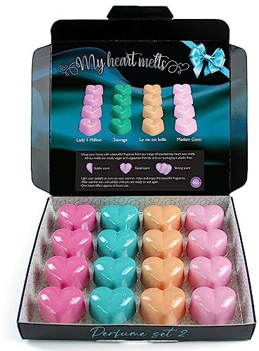 Gemischtes Parfüm Duftwachswürfel - Duftwachs für Duftlampe Teelicht & Elektrisch, Wax Melts aus Sojawachs, Vegan & Tierfreundlich, Raumduft Duft Wachs Aromatherapie Entspannung Geschenk für Frauen