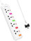 Mscien 4 Way Extension Lead with Switches, Wall Mount Universal Power Strip With 1.8 Meter Extension Cable, Overload Protection 4 Plug Extension Lead, 13A Fused UK Plug Extension Cord