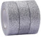 GORGECRAFT 15mx15mm Glitter Ruban Décoratif Artisanat Ruban Auto Adhésif Bâton Argenté de Rubans de Masquage en Feuille Brillant Ruban de Papier Washi pour Cadeau Emballage Scrapbook Album Photo