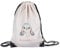 timalo® Kinder Turnbeutel personalisiert mit Namen | Sportbeutel bedruckt | süße Tiermotive | Kindergarten Stoffbeutel Geschenke Mädchen Jungen | 01- Hase