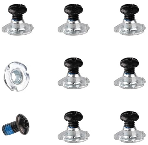 PEUTIER 16st Snowboard Bindungsschrauben, M4x7,5mm Snowboard Schrauben Metall Snowboard Befestigungs/Montageschrauben Snowboard Binding Screws für Snowboard Bindungen Ski Zubehör