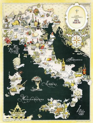 Retro-Metall-Blechschild, Gourmet-Karte von Italien, gastronomische Küche, Lebensmittel, italienische Regionen, Schild für Außen- und Innenwand, Poster, Zuhause, Bar, Geschäft, Dekorationen, Kaffee, V
