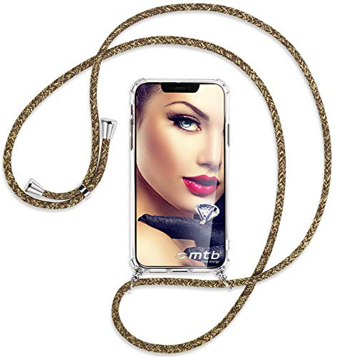 mtb more energy® Handykette kompatibel mit Samsung Galaxy S24 - Natural - Smartphone Hülle zum Umhängen - Anti Shock Full TPU Case