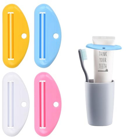 8 Piezas Exprimidor de Pasta Dental Plastico Exprimidor De Tubo Pasta Tubo de pasta de dientes Squeezer dispensador Exprimidor de Tubos para Pasta de Dientes, Crema de Manos, Leche