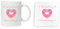 You donut know how much I love you pink sprinkles mug and coaster
