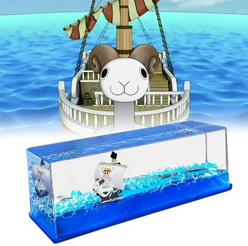 Bateau en Bouteille Model Ship 'Going Merry' - Bateau Insubmersible dans Une Boîte - Décoration d'un Bateau pour la Maison, la Voiture, Les Vitrines, la Décoration de Table