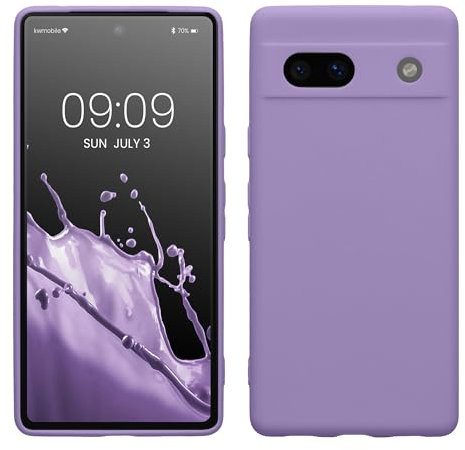 kwmobile Carcasa Compatible con Google Pixel 7a Funda - con Bordes elevados - Apto Carga inalámbrica - Lavanda Mate