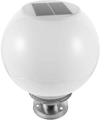 Homoyoyo Lámpara Bola Solar para Exterior Jardín Color Blanco, Resistente al Agua Diseño Esférico y Material Plástico Adecuado para Iluminación Ambiental Exterior