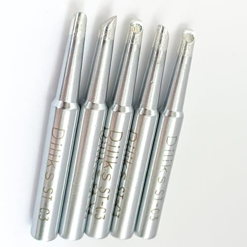 ST-C3 Soldering Iron Tips 5pcs Set, Bevel tip, For Weller ST Series Tip Replace Weller ST7 WLC100, R3.0mm/45° x 18.2mm