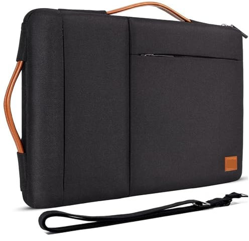 Borsa a tracolla for laptop for notebook da 10, 13, 14, 15,6, 17 pollici con tasche multiple Borsa Per Laptop(Black,10-inch)