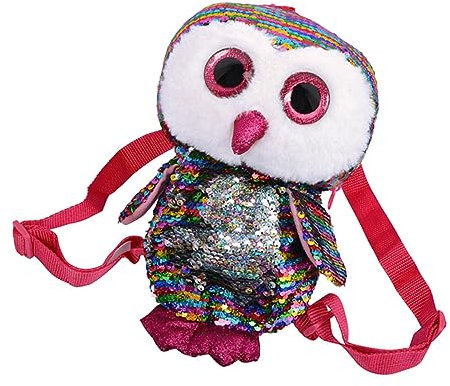 SAFIGLE Rucksack Mit Pailletten-eule – Stylische Schultasche Modische Kindertasche Bezaubernde Büchertasche Für Den Täglichen Gebrauch