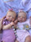 Zero pam Zwillinge Realistische Reborn Baby Puppen Mädchen,lächelnde Neugeborene Babypuppen 18 Zoll/45 cm Puppen Die Aussehen Wie Echte Babys,Lebensechte Babypuppen