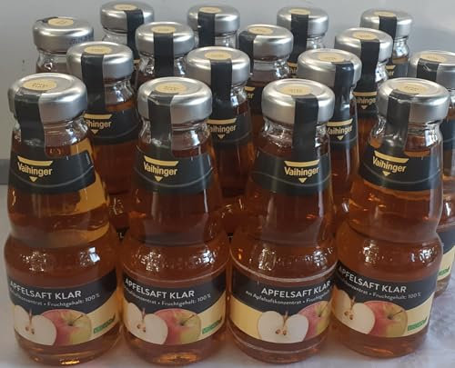 Vaihinger Apfelsaft klar, 16 Flaschen à 0,2 Liter, incl Mehrweg Pfand