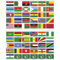 beihaasnatuerlich Länder Flaggen Aufkleber Set Afrika - 60 Sticker Länderfahnen 2 Bögen - UV beständig - wasserfest - Größe 5 x 3 cm - für Modellbau, Koffer, Dekoration