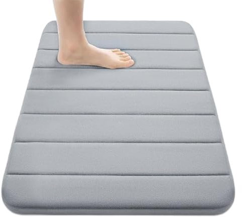 Schnell trocknende Badematte – saugfähige Duschvorleger, schnell trocknender Badezimmerteppich | Kieselstein-Badvorleger, weicher Bodenteppich, wasserabsorbierend, rutschfest, saugfähig