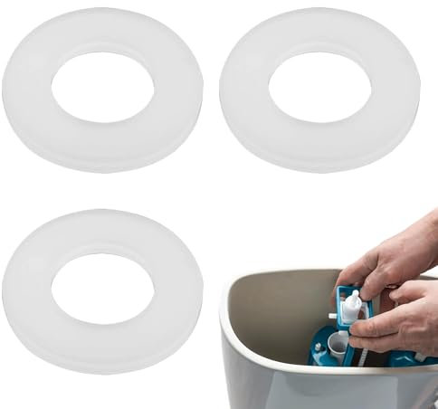 3 Stück Spülventildichtung für 816.418.00.1 Klare WC-Spülkasten-Unterlegscheibe, Ventildichtungsring für ideale Standard-Unterlegscheiben, WC-Ablauf-Tankventil, Dichtung, Ersatz, Gummidichtungen für