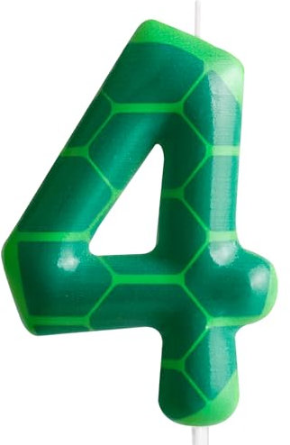 Yiran Turtles Birthday Candles Numbers 4, Green Birthday Candles Candle, Turtles Cake Decoration Birthday, Cartoon Themes for Girls Boys Children Birthday Candles Decoration