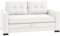 HOMCOM 2-Sitzer-Couch Schlafsofa mit gepolsterter Rückenlehne, Kissen und Bodenklappmatratze, Sofa aus Stoff in Leinenoptik für Wohnzimmer, Gästezimmer, 147,5 x 75 x 85 cm, weiß