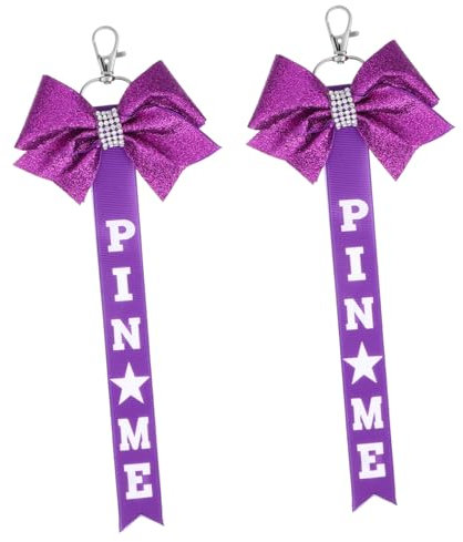 Sosoport 2 Stück Cheer Schleife Schlüsselanhänger Mit Funkelnden Strasssteinen Modisches Pin Me Band Für Rucksack Tasche Und Geldbeutel Stilvolles Cheerleader Zubehör