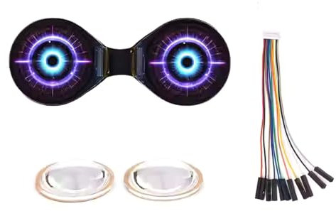 MEAKTSMI Double Eye 0 71 Zoll Runder LCD Bildschirm Für Wearables Elektronik Doppeltes Elektronisches Auge