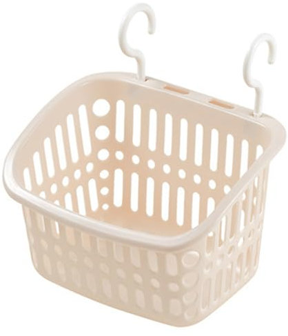 Organizador de la ducha, colgante de la ducha, cesta de almacenamiento de plástico con gancho y agujeros de drenaje, cestas de ducha pequeñas que ahorran espacio para baño de ducha interior, cocina,