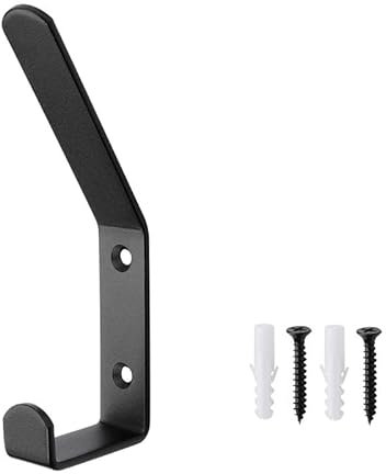 Annlpoy 4pcs ganci appendiabiti da parete muro design per pannelli acustici neri,Pannelli Acustici da Parete con Doppio Gancio Appendiabiti, Installazione a Vite,Design Elegante e Funzionale
