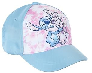 Disney Stitch Kappe Cap Sonnenhut Kinder Mädchen Sommer Basecap Kinder Sonnen-Schutz Baseball Mütze ab 3 Jahren, Verstellbare Grosse (DE/NL/SE/PL, Numerisch, 54, Hellblau)