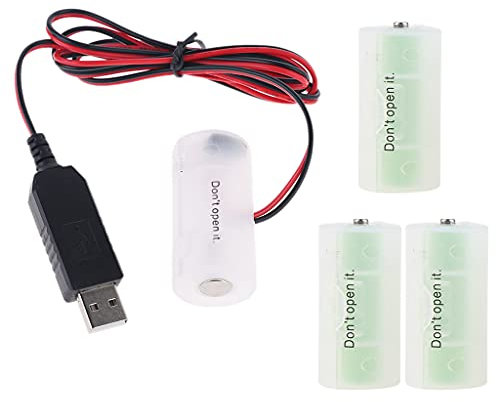 Maxtonser LR14 C Battery USB Power Supply Cable 1.5V C Battery for Radio Electric Toy Clock LED Light Calculator