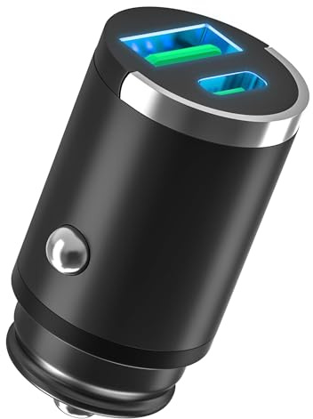 YSONIC 100W Autoladegerät USB-C und USB-A Duo-Schnellladegerät Schwarz | Universeller Anschlussadapter für den Zigarettenanzünder, Typ-C-Schnellladung