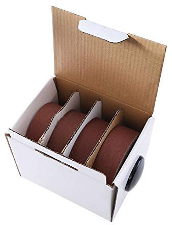 Toile Emeri Rouleau, Rouleau De Papier Abrasif 4pcs Ceinture de ponçage Détail en tissu d'émeri dessinable Papier de verre 25mm * 6m Courroies de broyage Soft Papier de verre Soft pour Tourneurs de bo