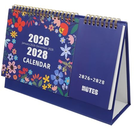 FUNNETOYU Seasonal Desk Calendar with Thick Paper and Smooth Writing Surface Modern Aesthetic Monthly Planner for Daily Family and Academic Year Organization Lightweight and Versatile for