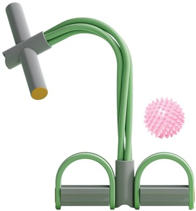 Pedal Widerstandsband, Expander Mit Pedalen, 4-Fache Röhren Pedal Trainings Widerstandsband, Verstellbare Pedale Mit A Igel-Massageball, Home Gym Gerät Bauchtrainer, Für Fitness Abnehmen T